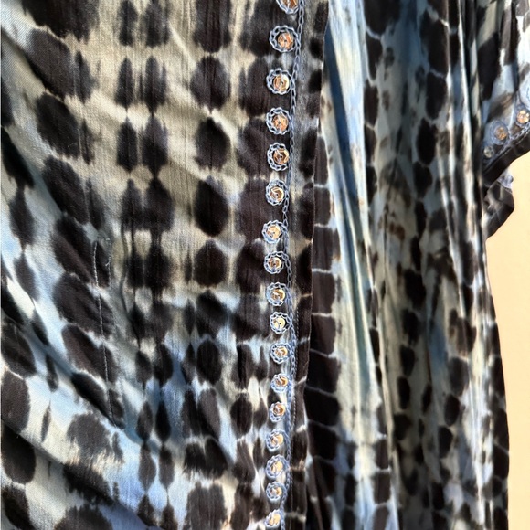 NWOT Style Park1 Blue Tie-Dye Kimono Cover-Up - Picture 7 of 9